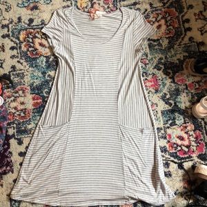 Grey striped dress